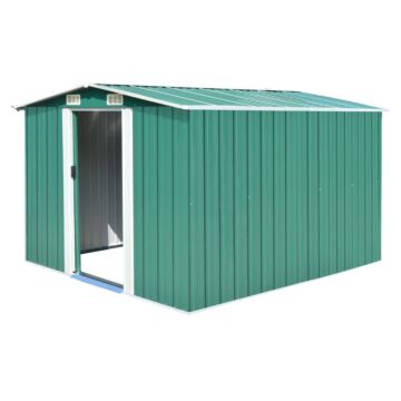Vidaxl Garden Shed 257x298x178 Cm Metal Green