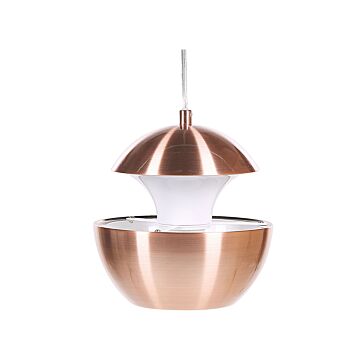 Pendant Lamp Copper Metal White Inner Modern Design Hanging Kitchen Lighting Beliani