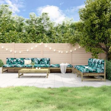 Vidaxl 6 Piece Garden Lounge Set Impregnated Wood Pine