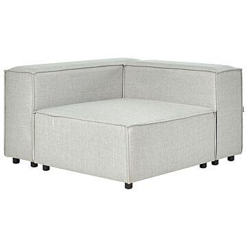 Corner Section Linen Grey 1-seat Sofa Module Modern Single-seat Beliani