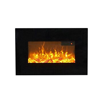 Sureflame Wm-9334 Electric Wall Mounted Fire With Remote In Black, 26 Inch