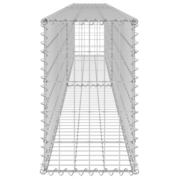 Vidaxl Gabion Wall With Covers Galvanised Steel 300x30x50 Cm