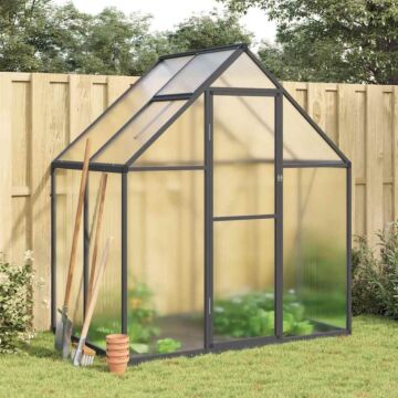 Vidaxl Greenhouse With Base Frame Anthracite 169x114x195 Cm Aluminium