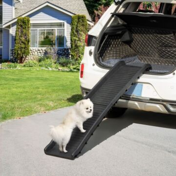 Pawhut Folding Pet Ramp, Dog Ramps For Cars Trucks Suvs, Portable Non-slip, 155 X 39 X 14 Cm