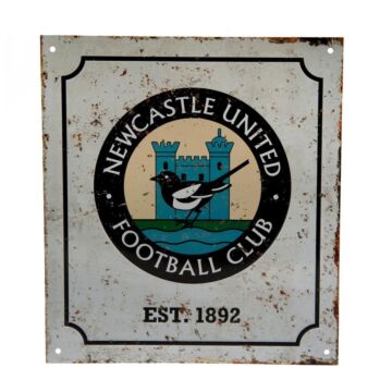 Newcastle United Fc Retro Logo Sign