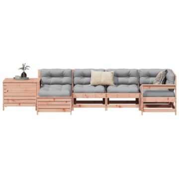Vidaxl 7 Piece Garden Sofa Set Solid Wood Douglas Fir