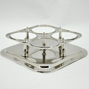 34cm Nickle Plated Bottle Stand