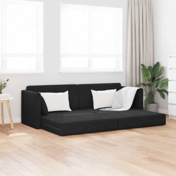 Vidaxl Floor Sofa Bed 2-in-1 Black 213x144x60 Cm Velvet
