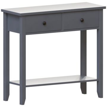 Windsor 2 Drawer Console Table, Grey