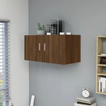 Vidaxl Wall Mounted Cabinet Brown Oak 80x39x40 Cm Engineered Wood