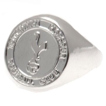 Tottenham Hotspur Fc Silver Plated Crest Ring Large