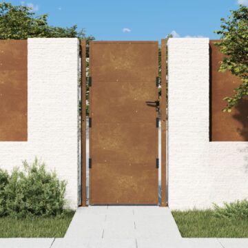 Vidaxl Garden Gate 105x205 Cm Corten Steel