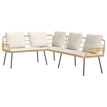 Vidaxl L-shaped Sofa Natural 231x173x78 Cm Poly Rattan