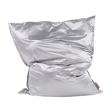 Large Bean Bag Silver Lounger Zip Giant Beanbag Beliani