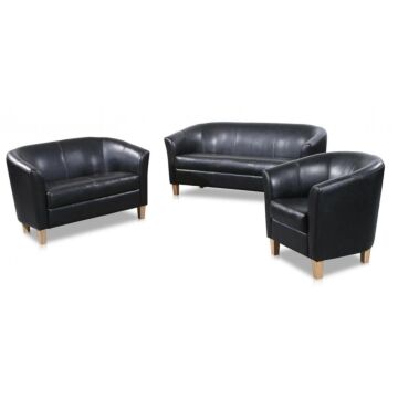 Claridon 3 Seater Sofa Pu Black