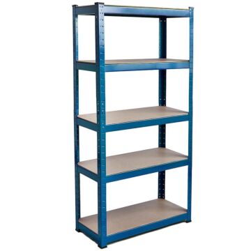 Home Vida 5 Tier Garage Shelf, Large, Blue