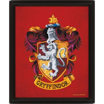 Harry Potter Gryffindor Framed 3d Picture