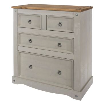 Corona Grey 2+2 Drawer Chest