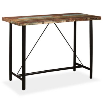 Vidaxl Bar Table Solid Reclaimed Wood 150x70x107 Cm