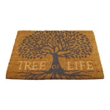 Tree Of Life Design Coir Doormat, 60x40cm
