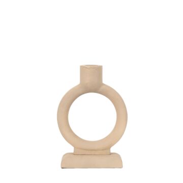 Rolo Candlestick Small Pebble 115x50x160mm