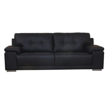 Ranee Bonded Leather & Pu 3 Seater Black