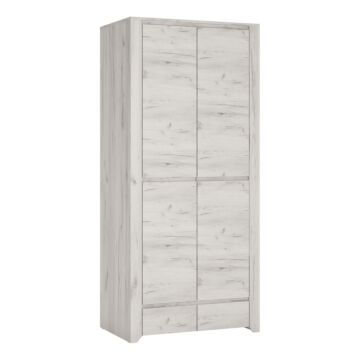 Angel 2 Door 2 Drawer Fitted Wardrobe In White Craft Oak