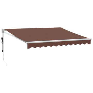 Vidaxl Automatic Retractable Awning Brown 300x250 Cm