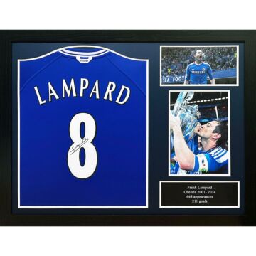 Chelsea Fc Lampard Signed Shirt (framed)