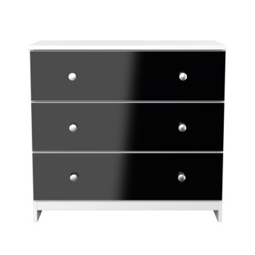 Yarmouth 3 Drawer Chest In Black & White