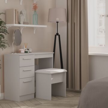 Contrast 3 Drawer Vanity In Grey Matt