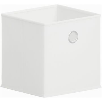 Durham Cube Storage Basket, White, Set Of 2