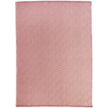Hug Rug Woven Diamond Rug Coral Pink 80x150