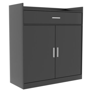 Vida Designs Dalby 2 Door 1 Drawer Shoe Cabinet, Black