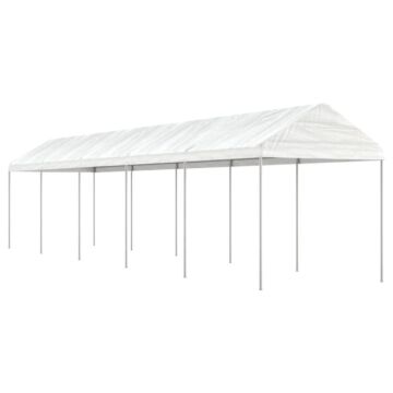 Vidaxl Gazebo With Roof White 11.15x2.28x2.69 M Polyethylene