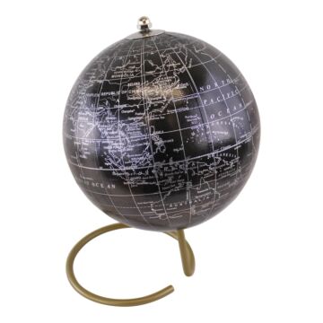 Decorative Freestanding Globe In Black