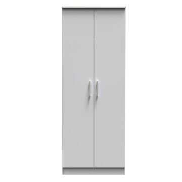 Devon Tall Plain Wardrobe In Grey Matt