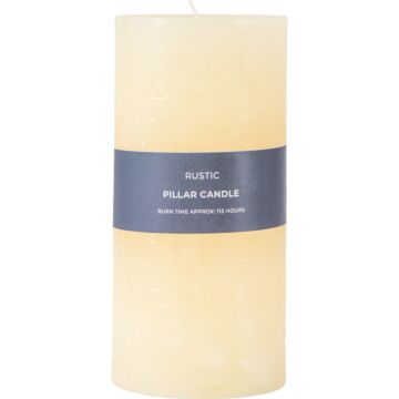 Pillar Candle Rustic Ivory 90x90x185mm