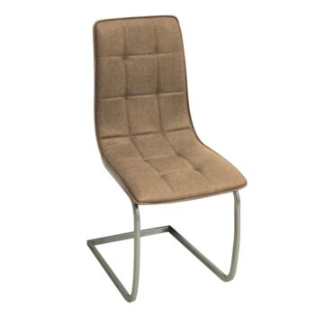 Olivia Pu Chairs Chrome & Brown