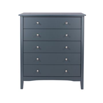 Como Blue 5 Drawer Chest