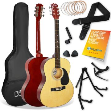 3rd Avenue Full Size Acoustic Guitar Premium Pack