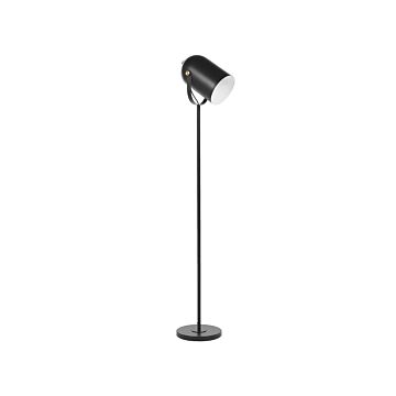 Floor Lamp Black Metal 156 Cm Spotlight Shade Adjustable Industrial Home Office Beliani