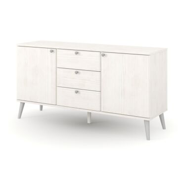 Augusta Curve Medium Sideboard With 2 Doors, 3 Drawers