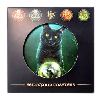 Set Of 4 Cork Novelty Coasters - Lisa Parker Magic Cats