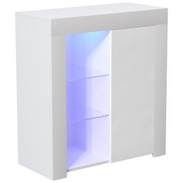 Vida Designs Azura 1 Door Led Sideboard, White