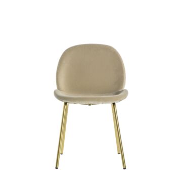 Flanagan Chair Oatmeal Velvet (2pk)