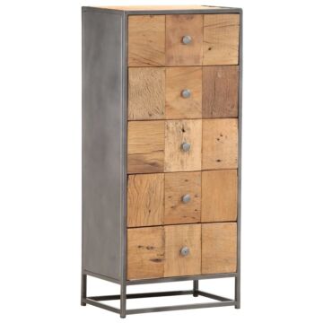 Vidaxl Drawer Cabinet 45x30x100 Cm Solid Reclaimed Wood