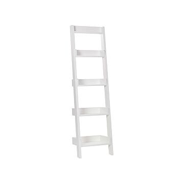 4-tier Ladder Bookcase White Book Shelf Display Beliani