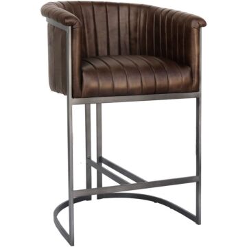 Leather & Iron Bar Chair