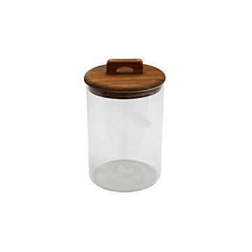 Glass Storage Jar With Acacia Lid 1.6l